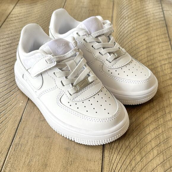 Nike Other - Nike Force 1 Low EasyOn PS White Sneakers US 9C Unisex Kids FN0237-111 Excellent